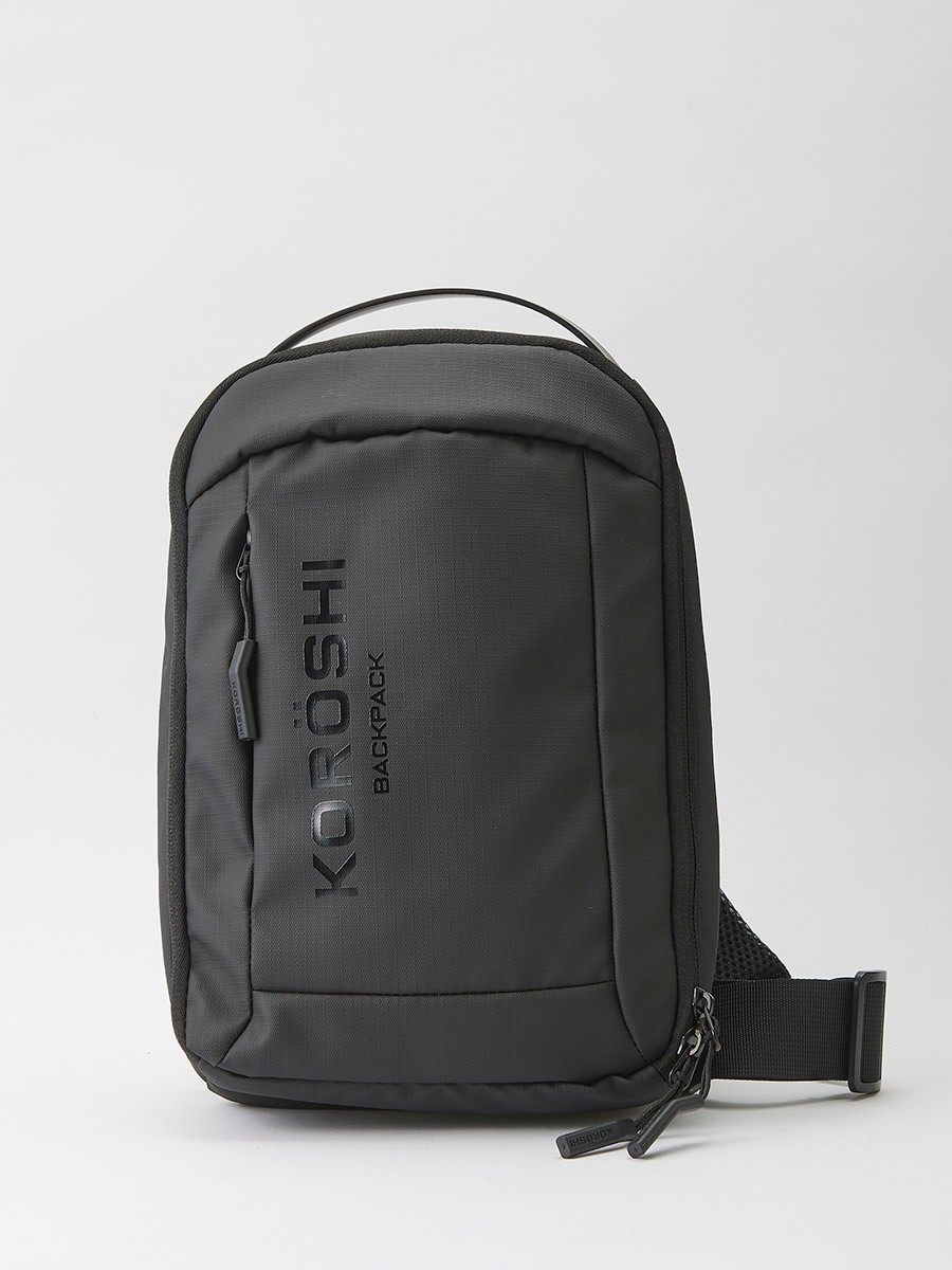 Bandolera con bolsillos y compartimentos con cremallera color Negro para Hombre