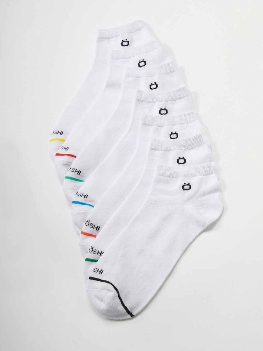 Pack de 7 calcetines color Blanco para Hombre