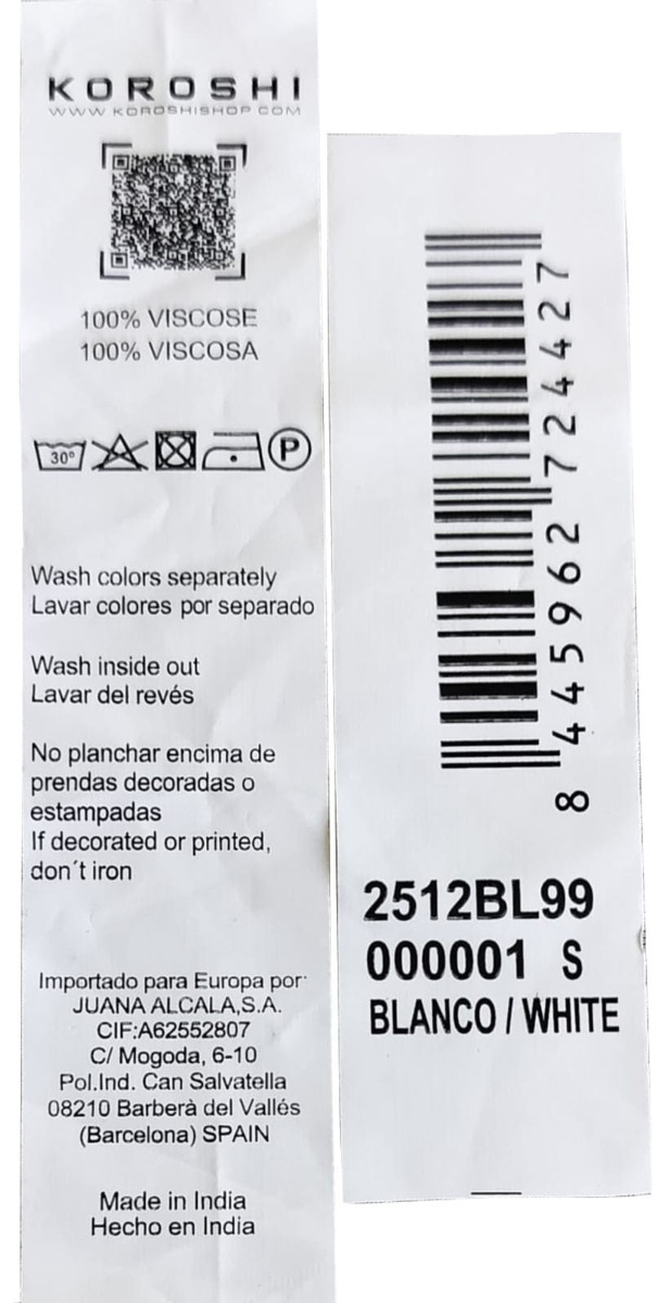 Blusa de Plumeti Blanca para Mujer