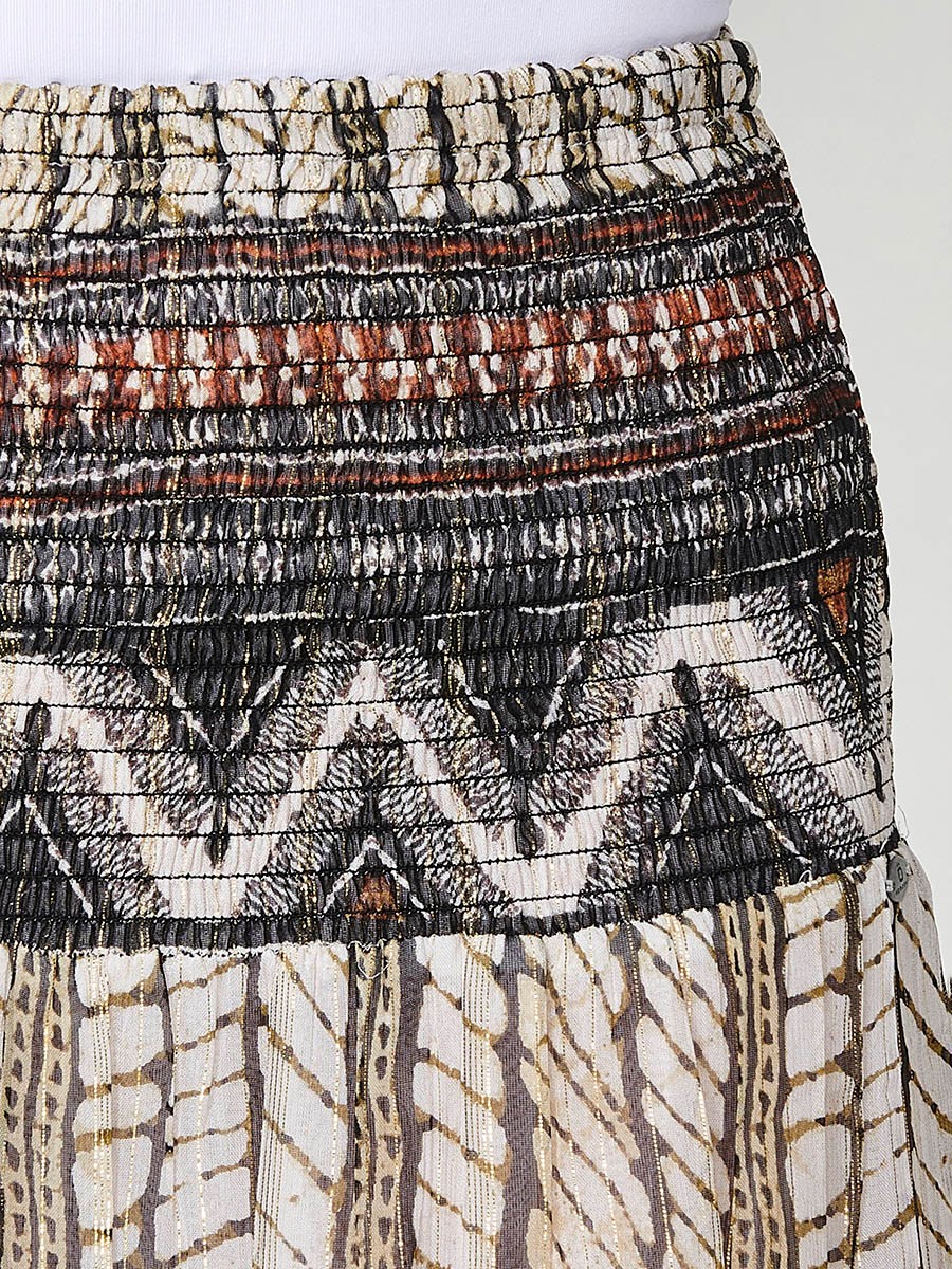 Falda Larga de Chiffon Multicolor para Mujer