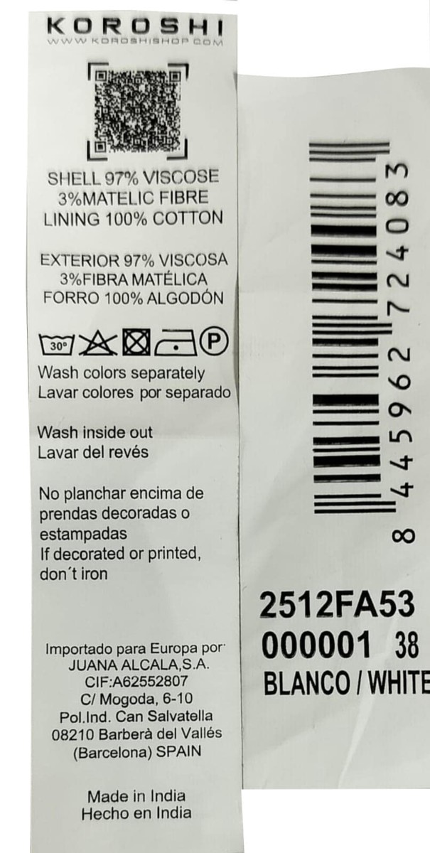 Falda Larga de Chiffon Multicolor para Mujer
