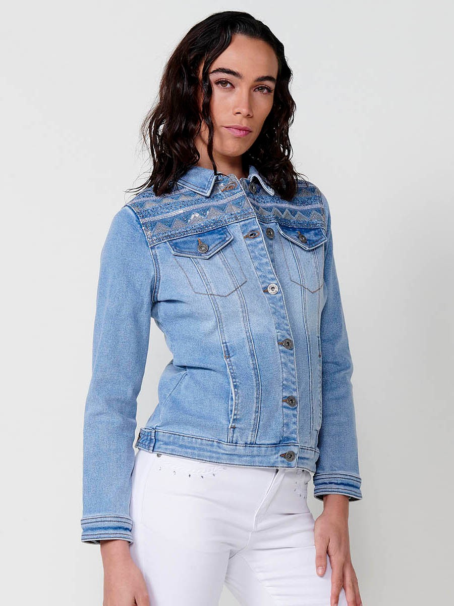 【COSYHARU】Patch Square Washing Denim Shirt New collection