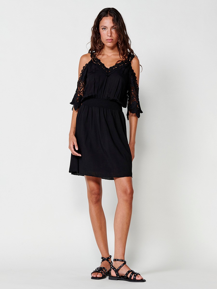 Vestido Corto Negro para Mujer