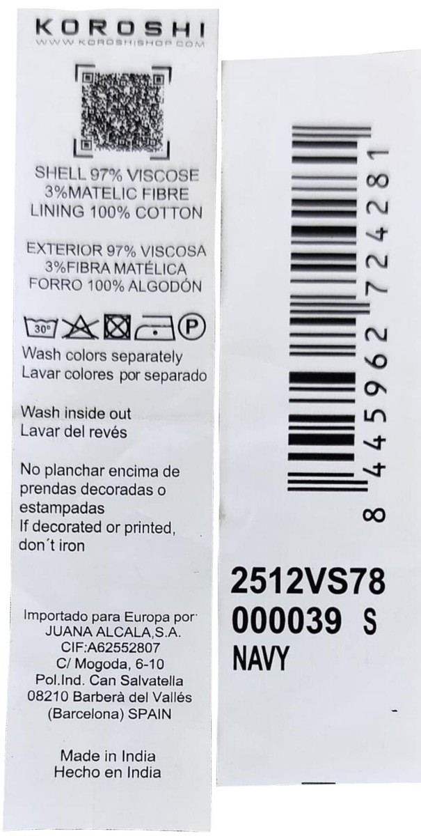 Kurzes halbtransparentes blaues Kleid für Damen mit verstellbaren Trägern und besticktem Ausschnitt