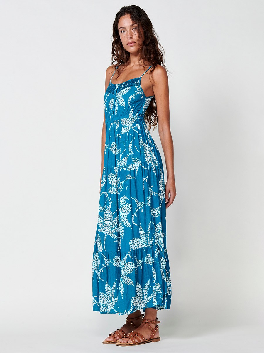 Multifarbenes Langarmkleid für Damen