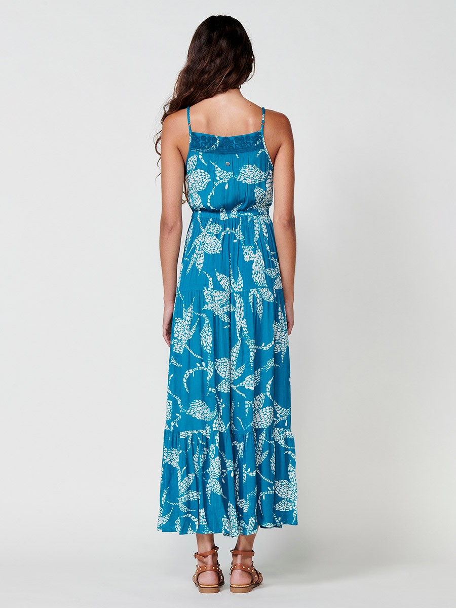 Multifarbenes Langarmkleid für Damen