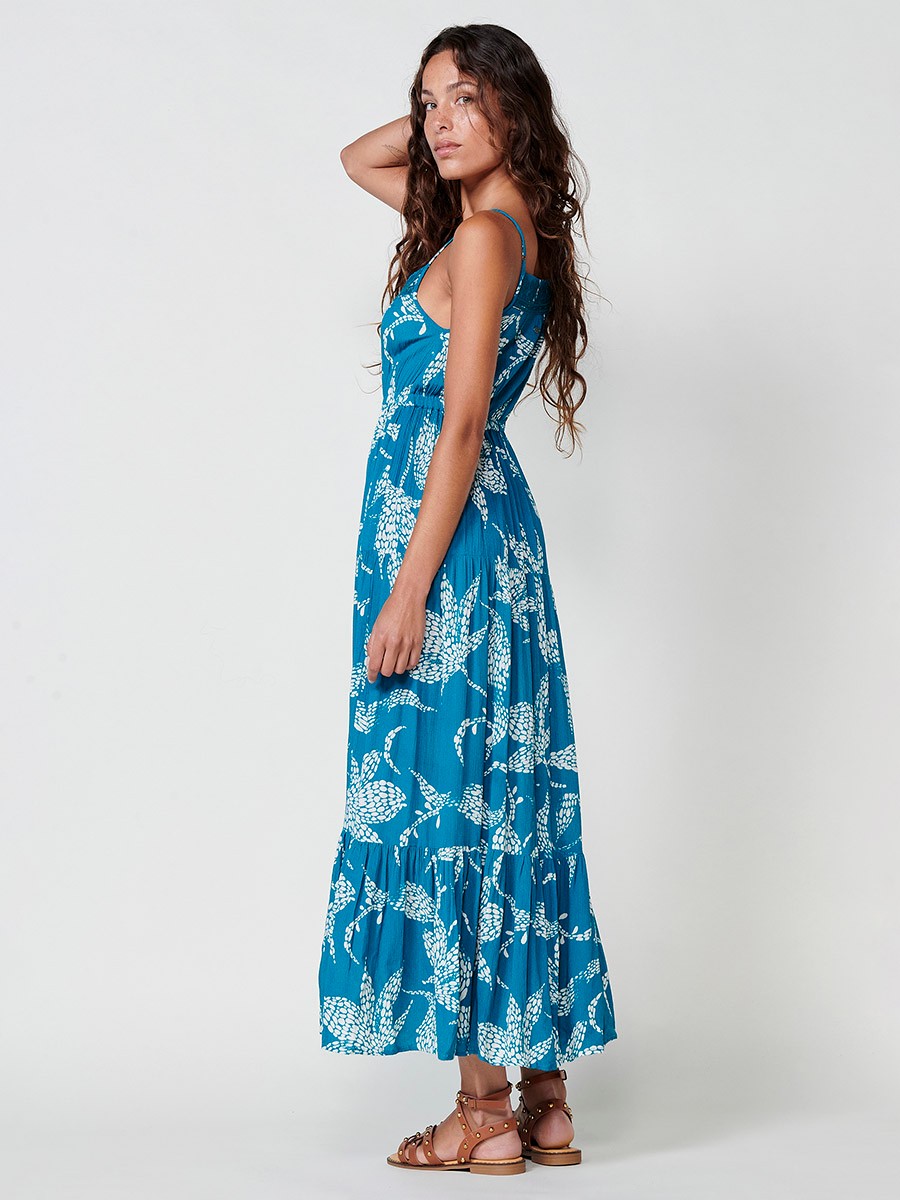 Multifarbenes Langarmkleid für Damen