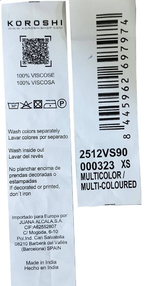 Multifarbenes Langarmkleid für Damen