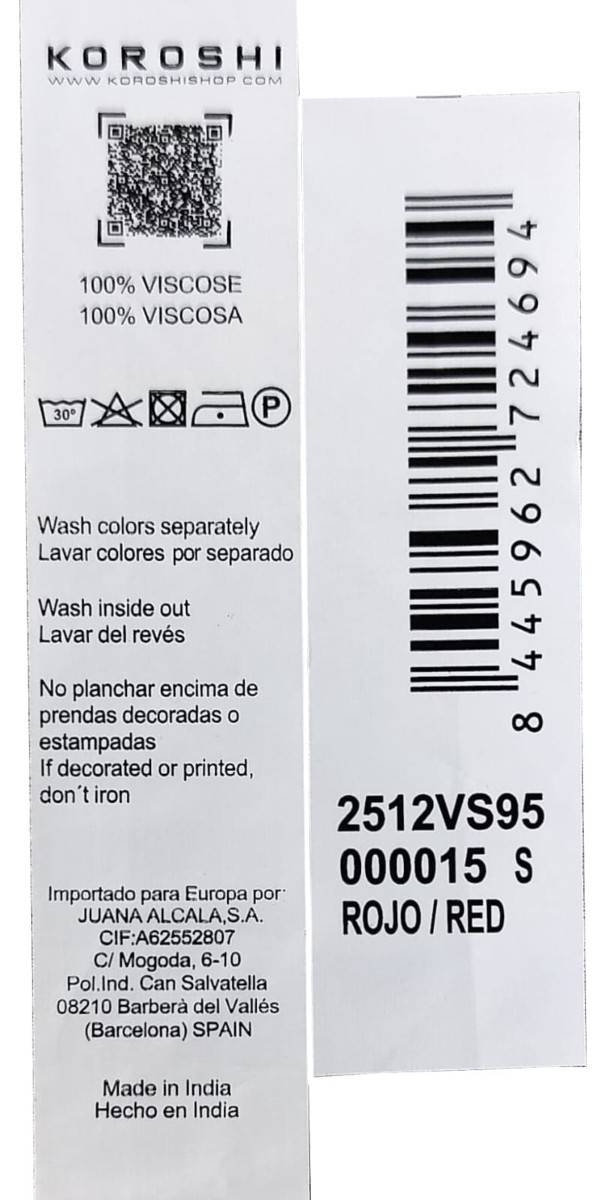 Vestit curt fluid vermell per dona amb espatlles i esquena descobertes i brodat floral