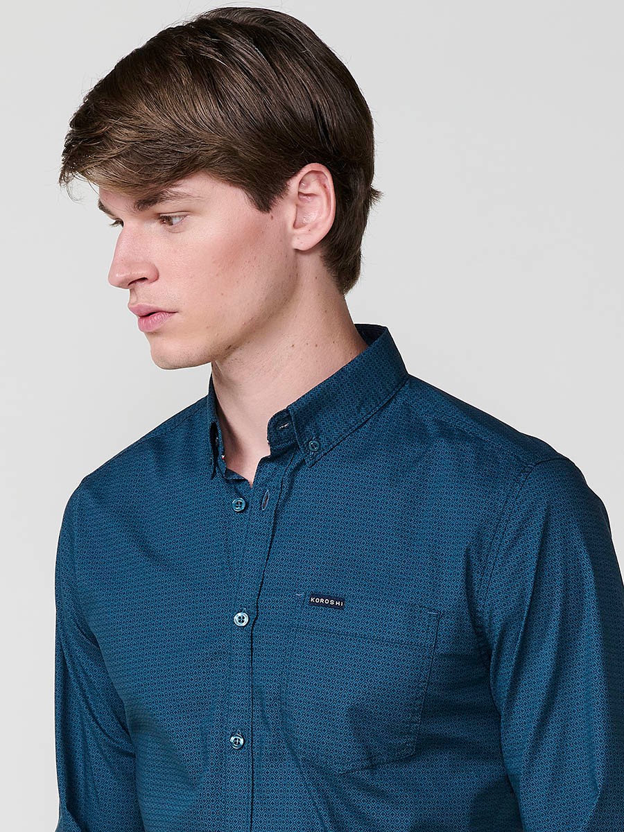 Chemise Homme Manches Longues avec Poche