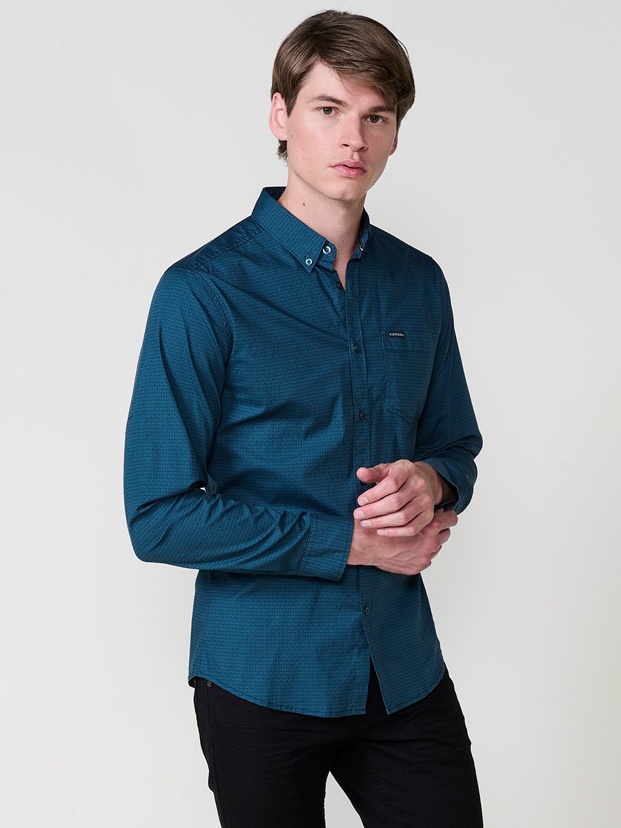 Chemise Homme Manches Longues avec Poche