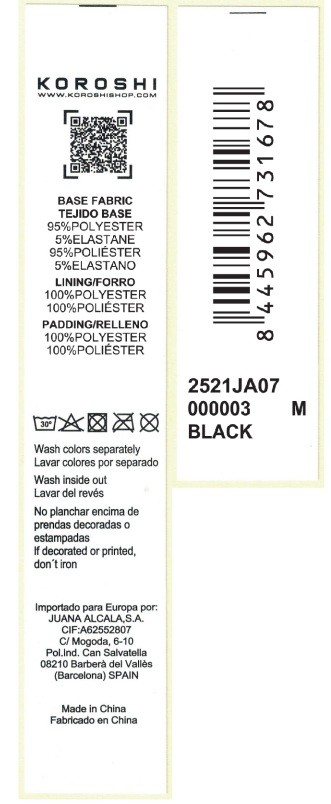 Caçadora d’home negra amb coll alt, cremallera i butxaques. Confeccionada en 100 % polièster, resistent i lleugera. 2