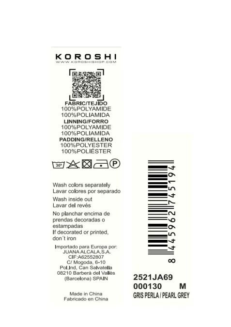 Armilla encoixinada reversible d’home gris perla amb coll alt i cremallera frontal. Confeccionada en 100 % polièster, pràctica, lleugera i versàtil. 2