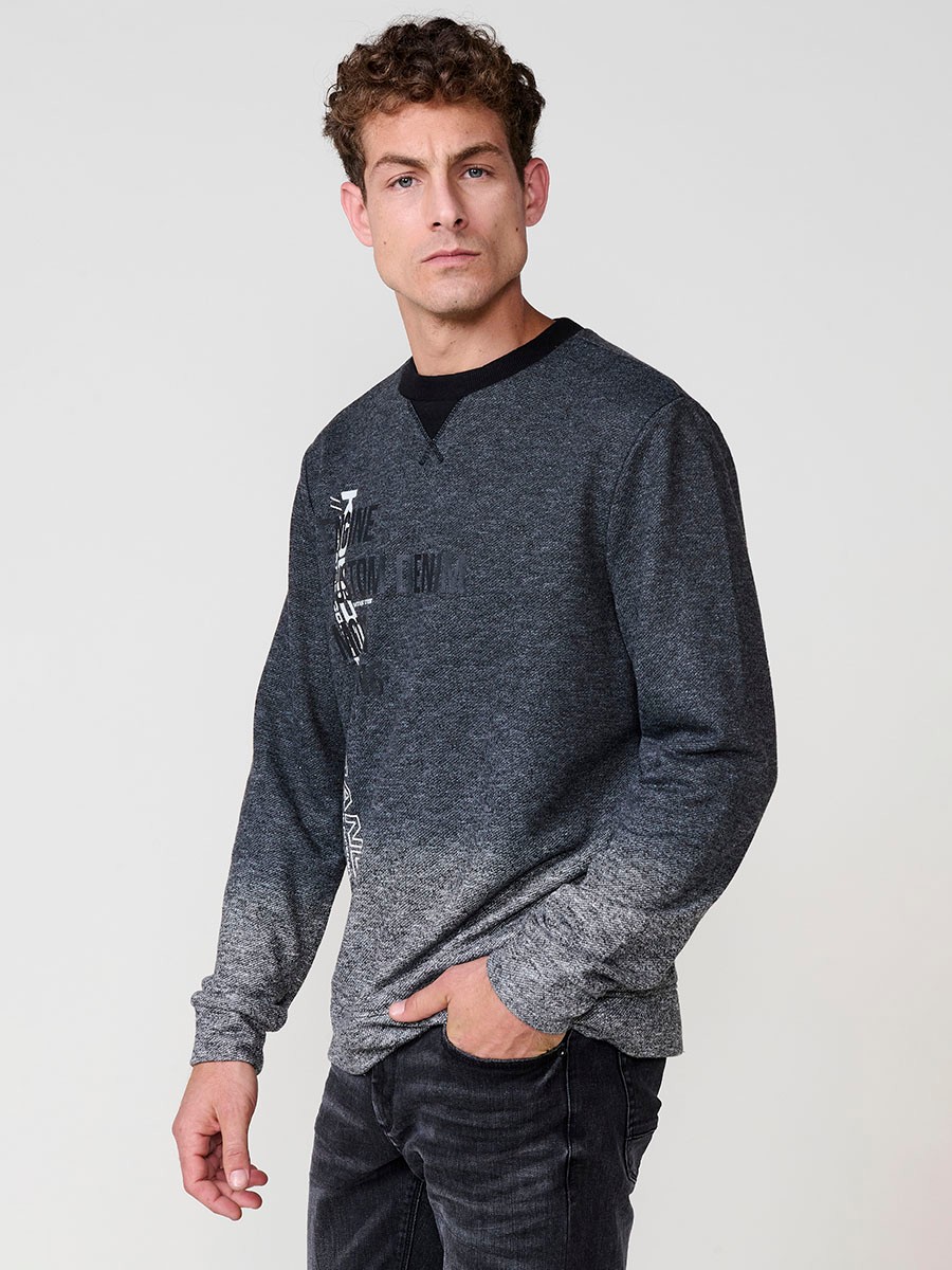 Men’s black hoodie sweatshirt with long sleeves. Cotton and polyester blend for comfort, style, and versatility.