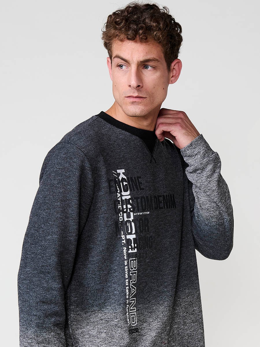 Men’s black hoodie sweatshirt with long sleeves. Cotton and polyester blend for comfort, style, and versatility.