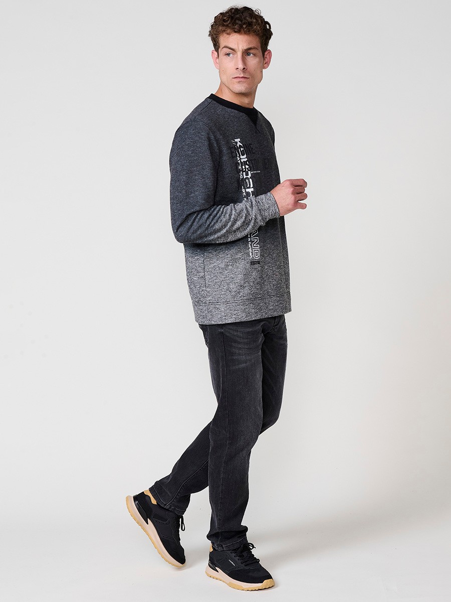 Men’s black hoodie sweatshirt with long sleeves. Cotton and polyester blend for comfort, style, and versatility.