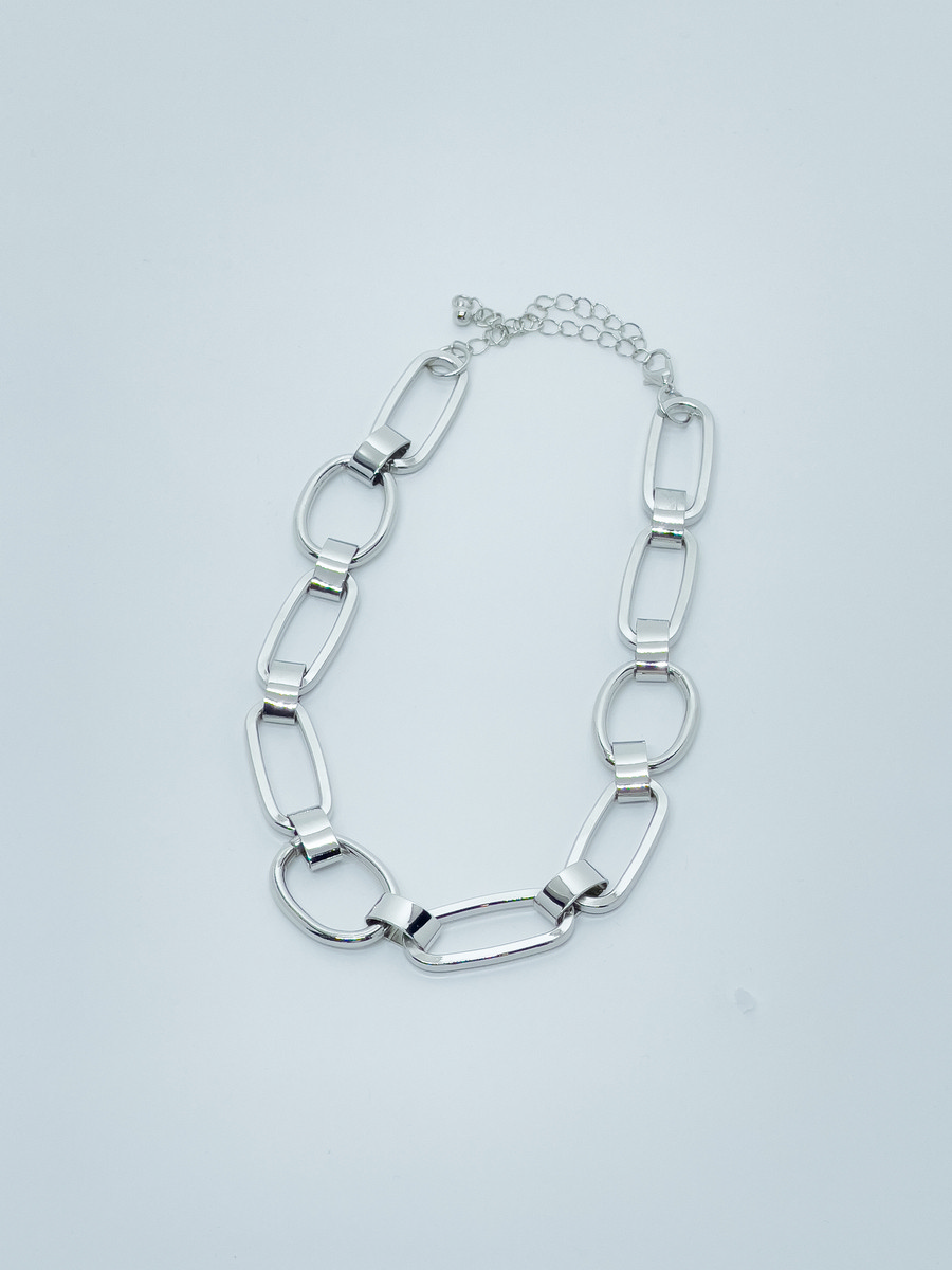 Set de deux colliers chaîne doré et argenté pour femme avec fermoir mousqueton 3