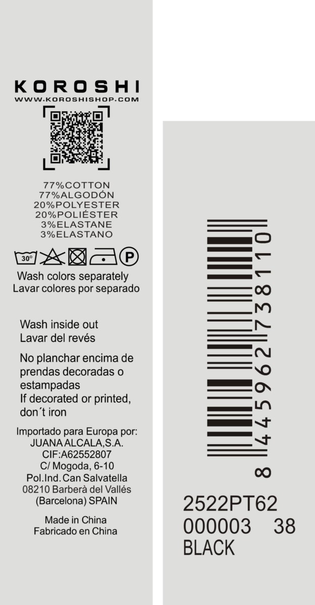 Pantalón corset slim de mujer con estampado piel de cocodrilo semibrillante, tiro alto y cierre con tres botones metálicos.
