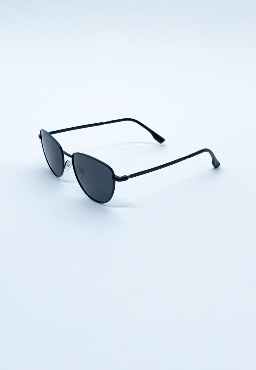 Gafas de sol unisex metálicas negras polarizadas 2