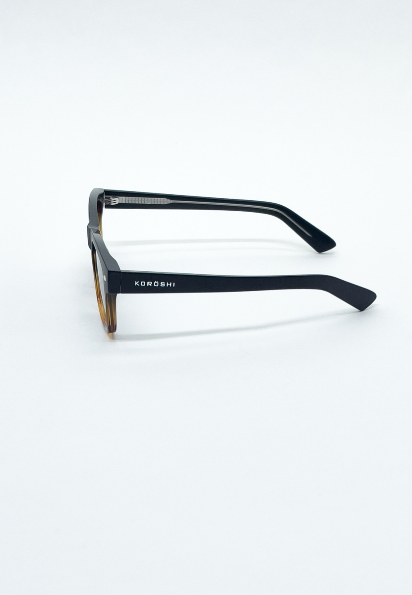 Gafas de sol unisex negras mate bicolor con lentes negras degradadas 3