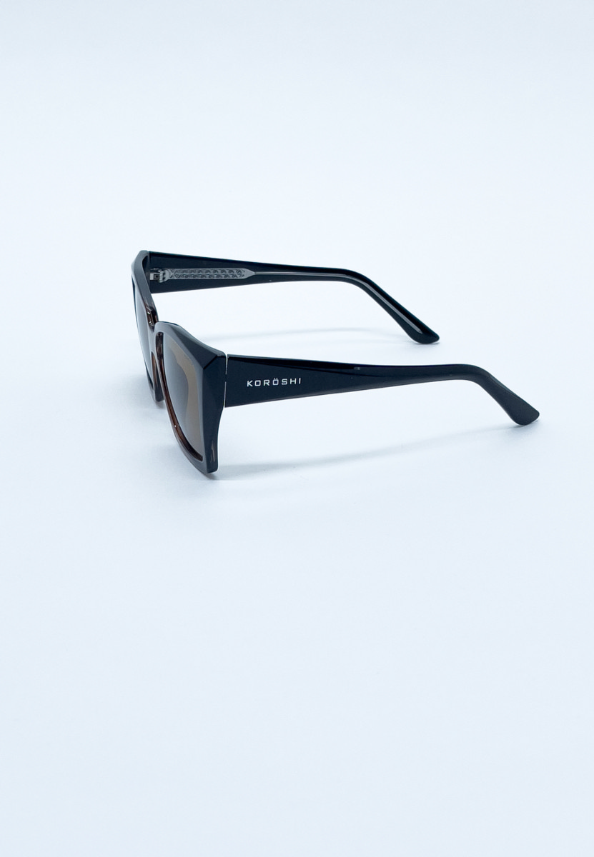 Gafas de sol unisex bicolor marrón degradado con lentes marrones