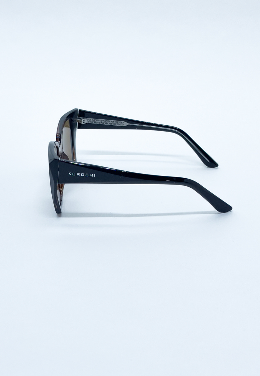 Gafas de sol unisex bicolor marrón degradado con lentes marrones 1