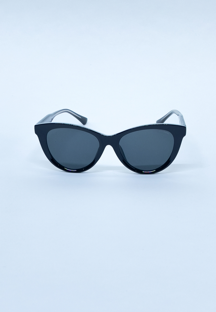 Gafas de sol de mujer cat eye negras brillantes con lentes