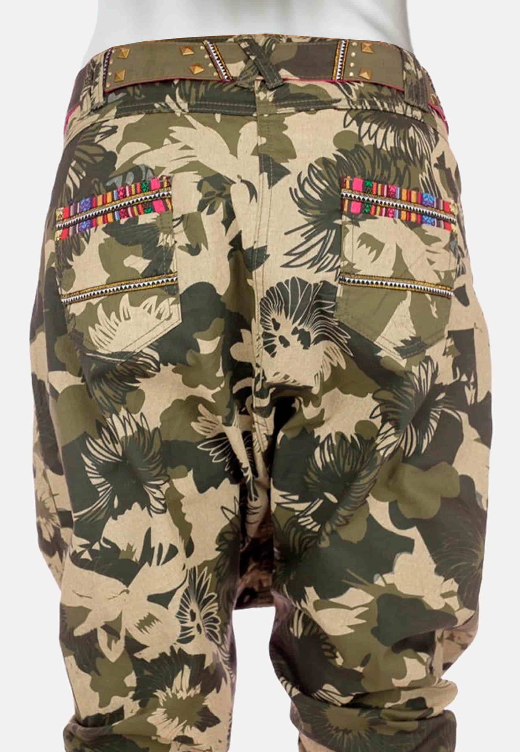 Pantalón pirata de Algodón superbaggy color camuflaje para Mujer 3