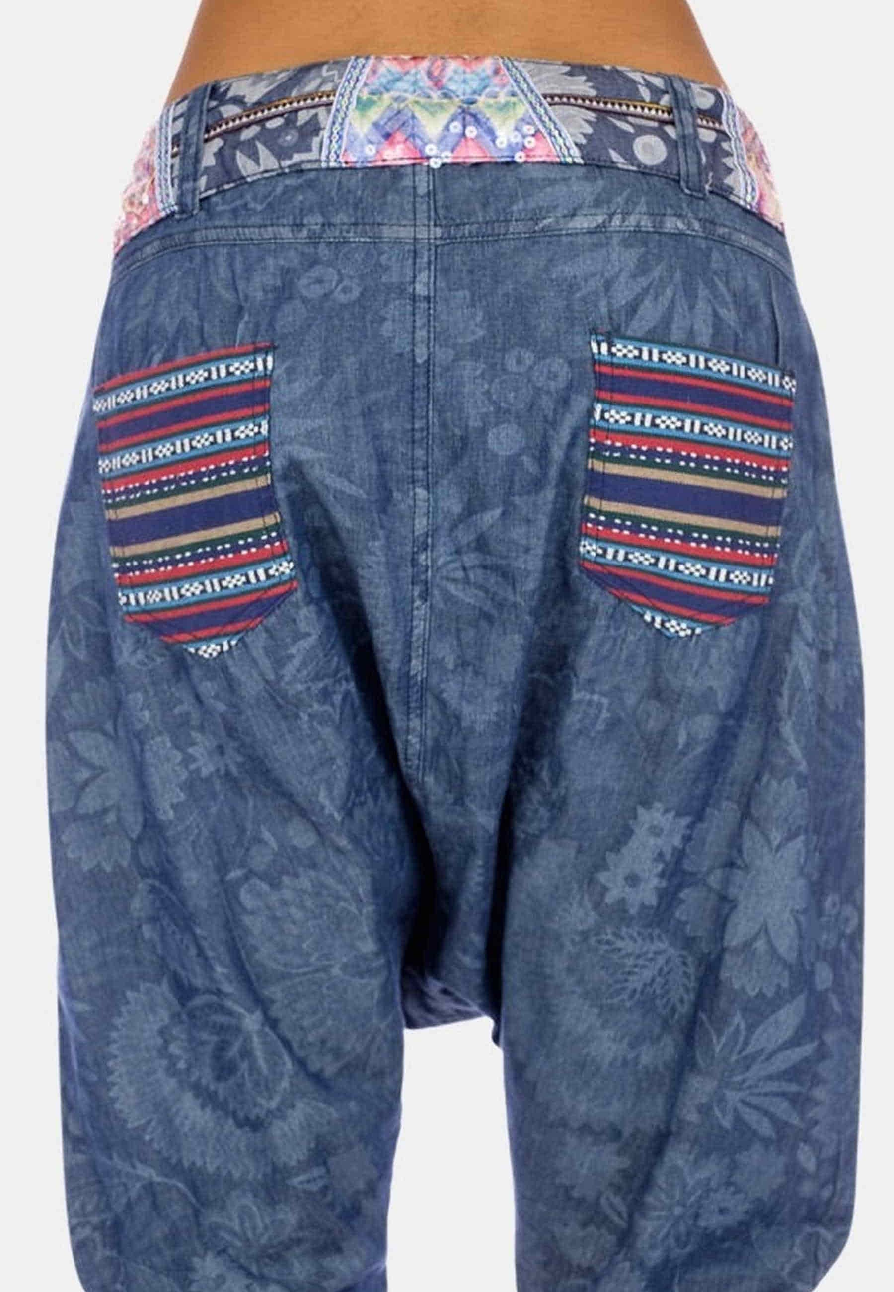 PANTALÓN DENIM SUPERBAGGY ÉTNICO LÁSER COLOR AZUL PARA MUJER 1