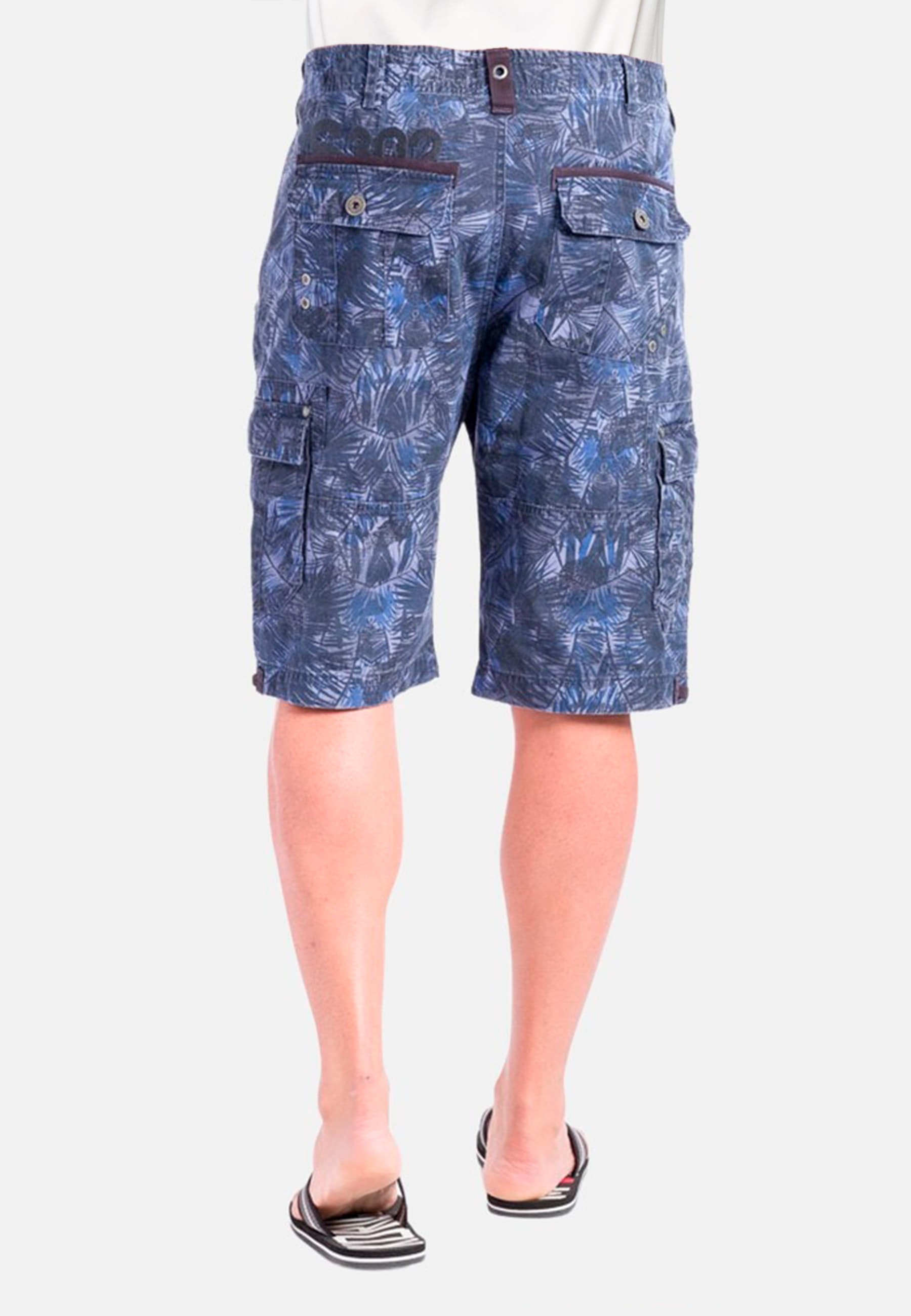 Pantalón corto Bermuda cargo estampada de Algodón color Azul para Hombre 3