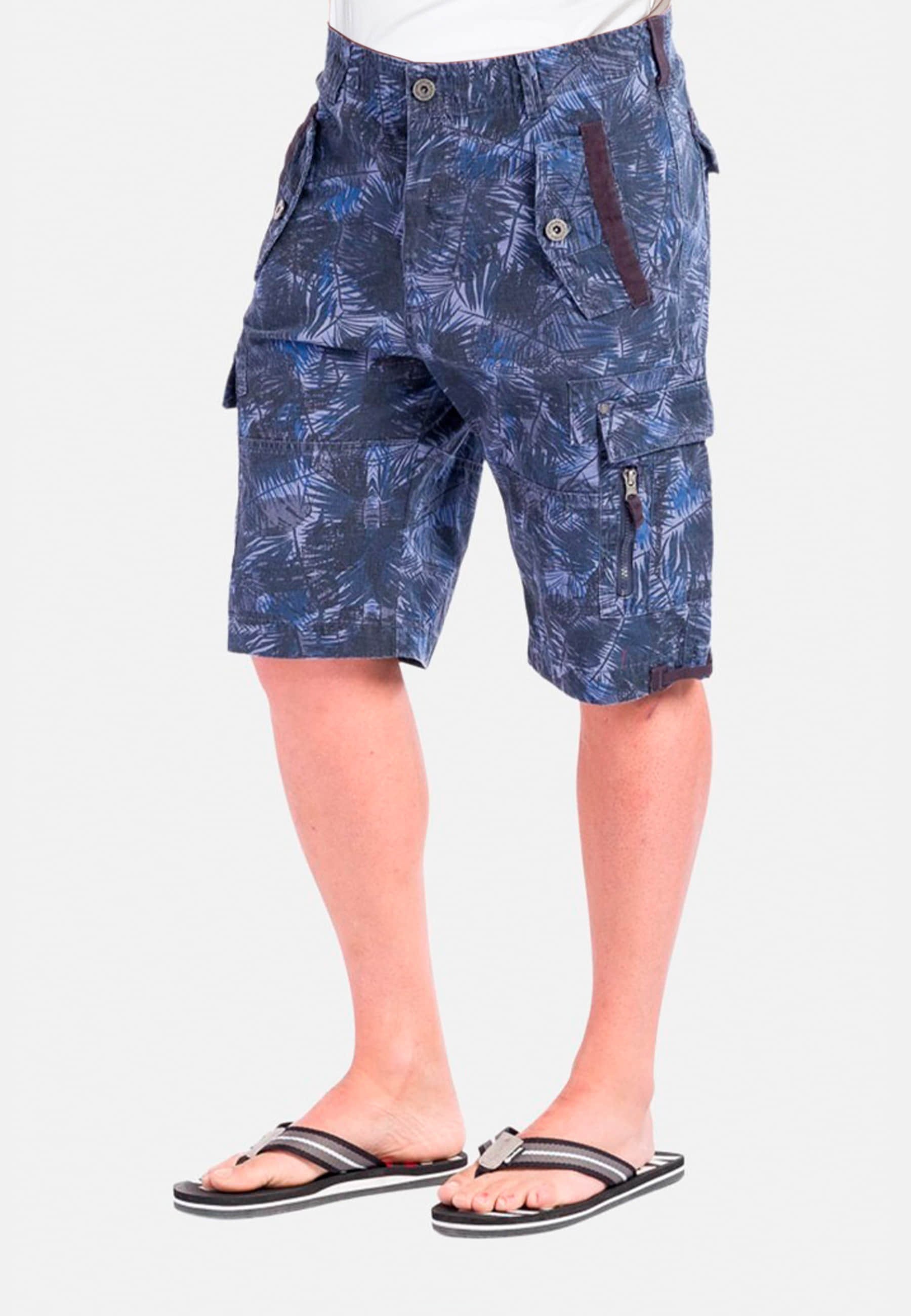 Pantalón corto Bermuda cargo estampada de Algodón color Azul para Hombre 1