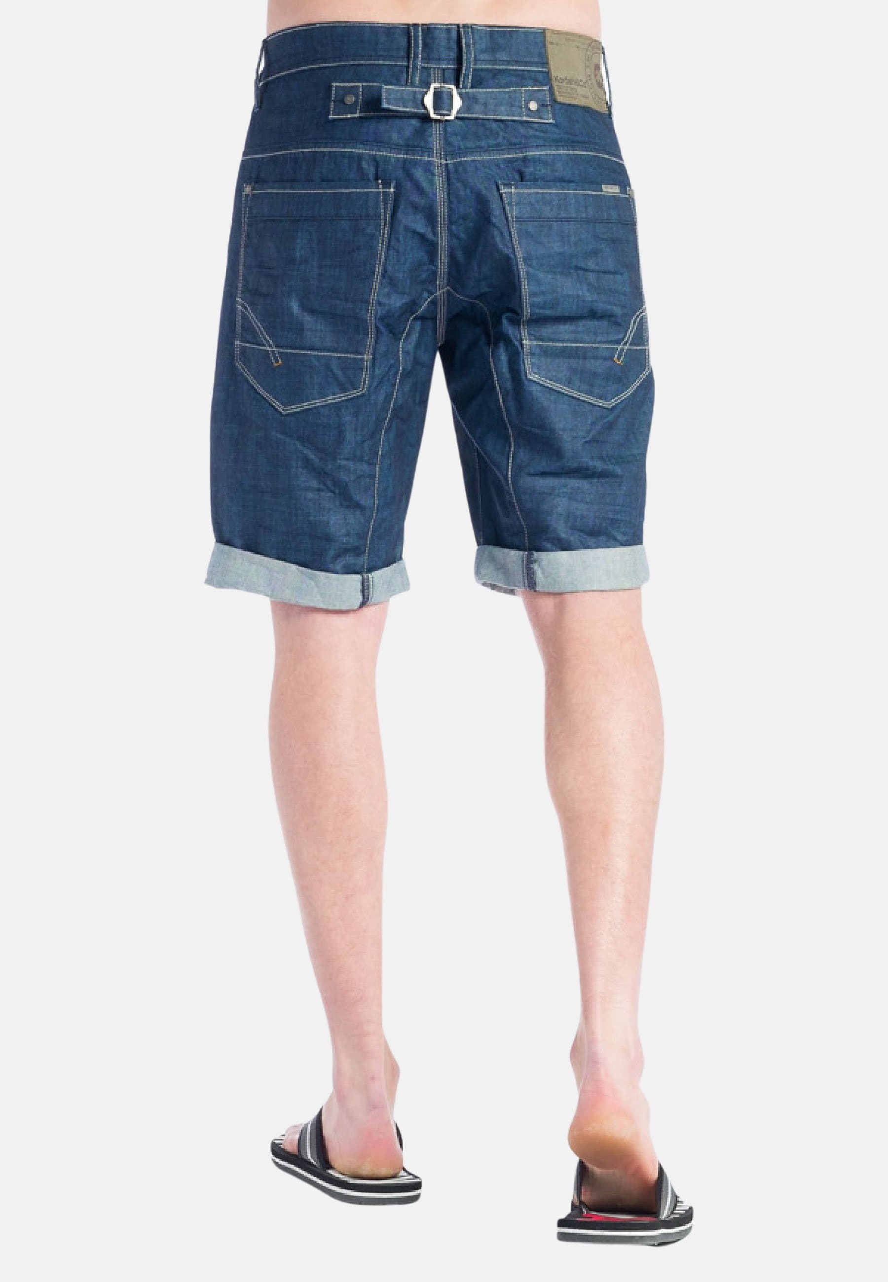 Pantalón corto Bermuda denim bolsillos de Algodón color Azul oscuro para Hombre 2