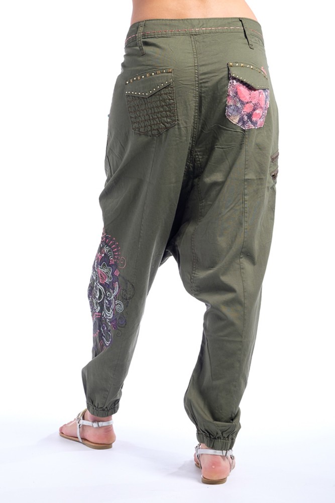 Pant largo semibaggy bordado 1