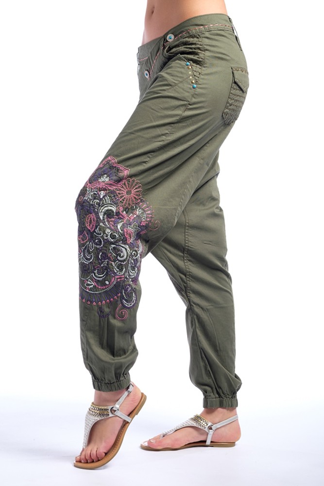 Pant largo semibaggy bordado 2