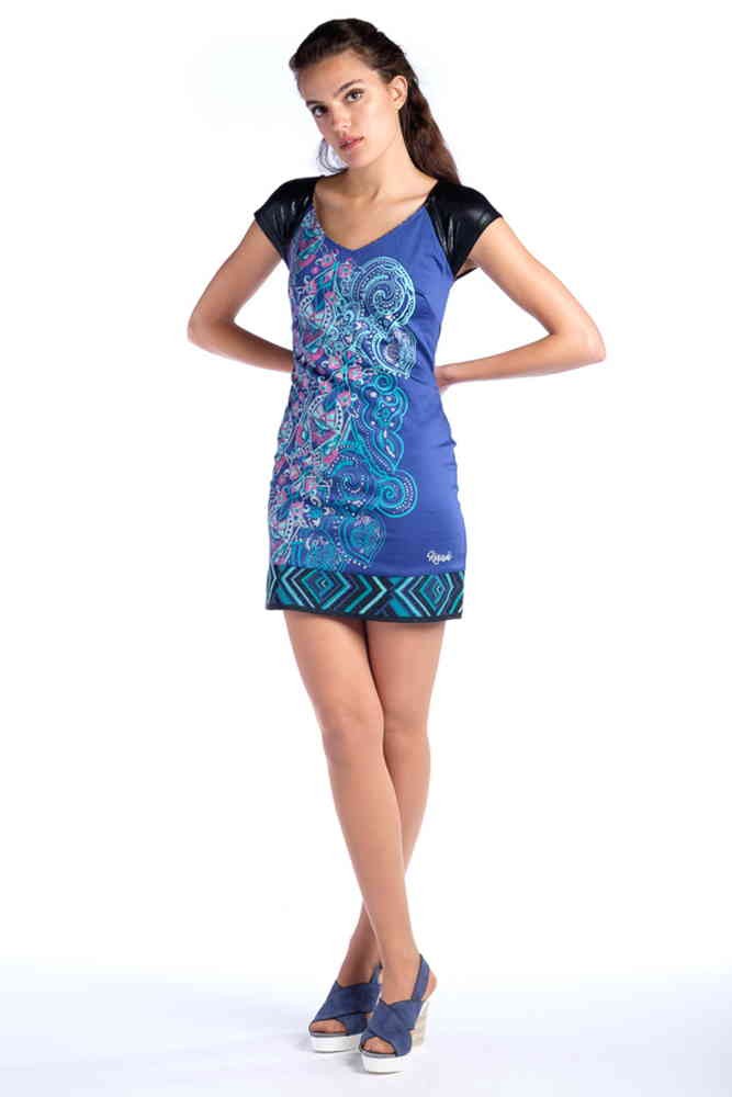 Vestido estampado manga corta | Estilo versátil