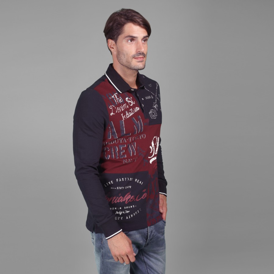 Polo estampado letras m/l piquÉ 2