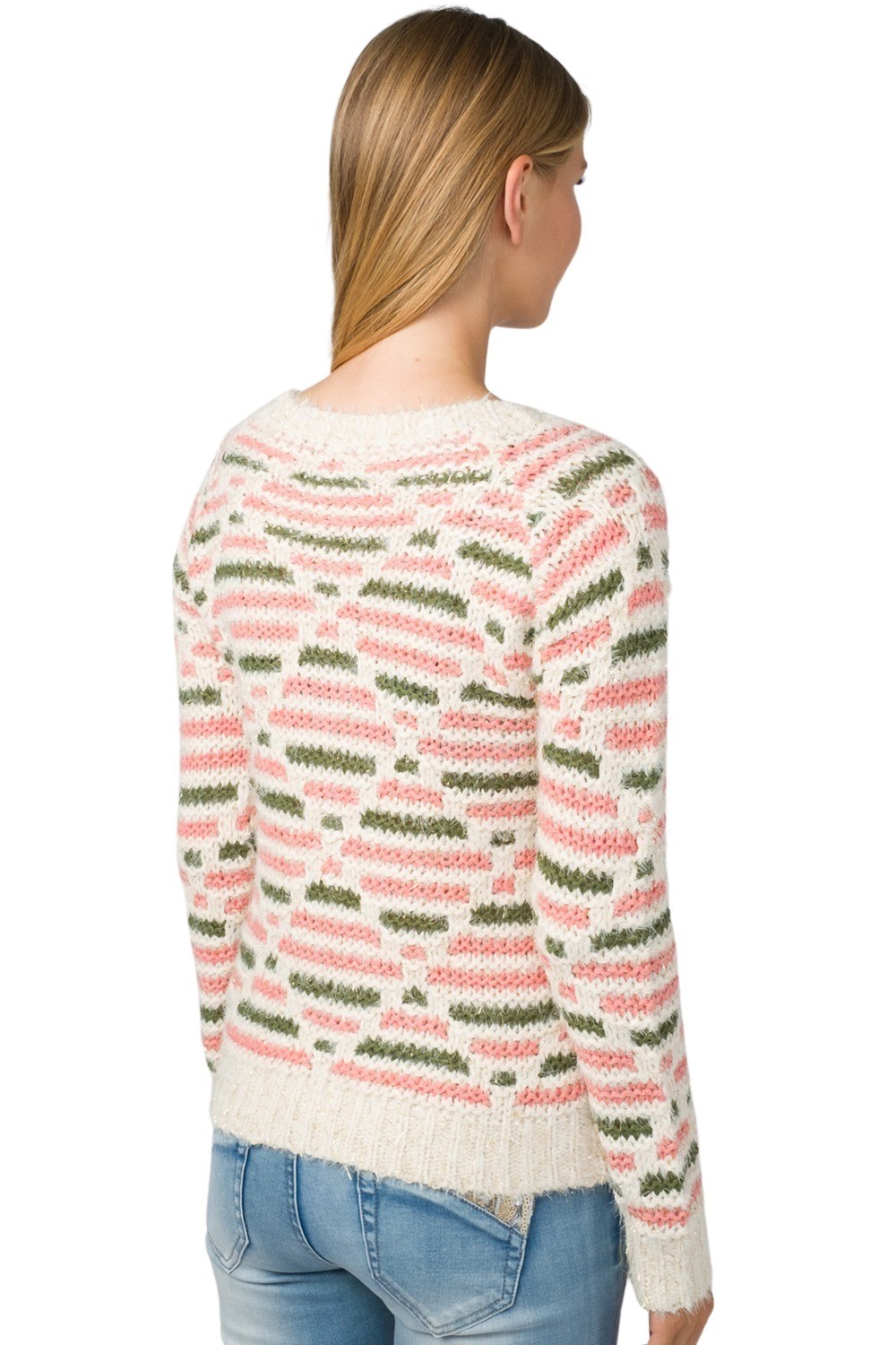 Jersey tricot rayas cuello redondo 3