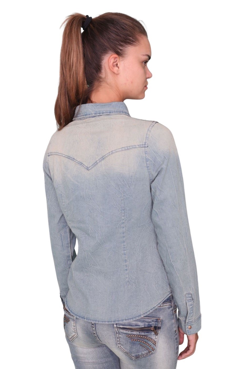 Camisa denim m/l detalles etnicos 3