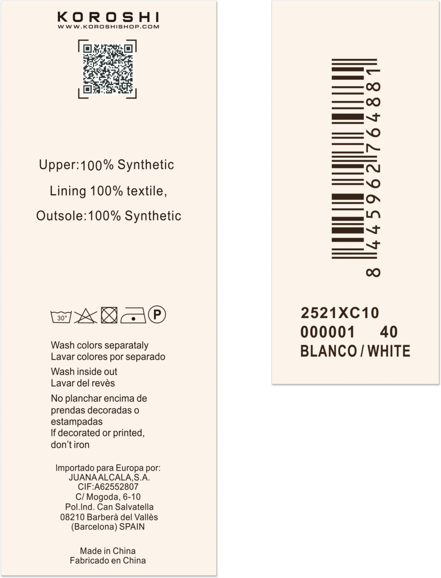 Baskets blanches pour homme avec lacets. En polyuréthane et polyester, confortables, légères et polyvalentes.