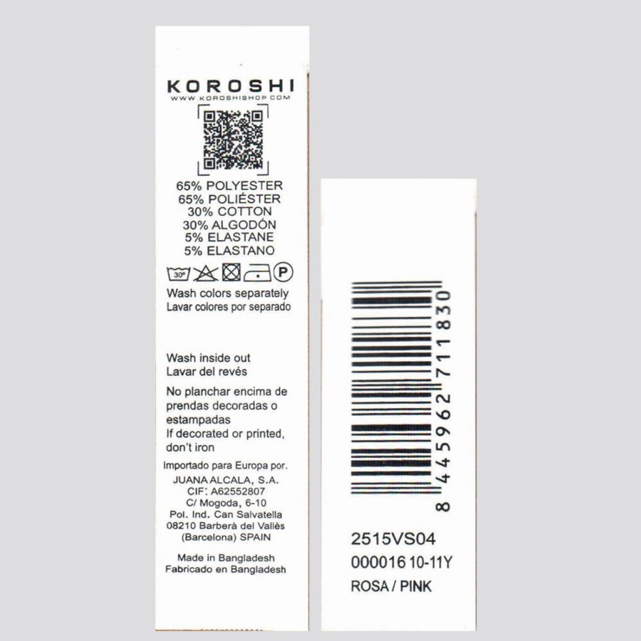Kurzer Mädchen-Overall von Koröshi in Rosa mit Volant und Schmetterlingsdetail 5